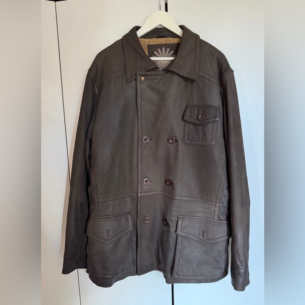 UGG Dark Brown Lamb Leather Jacket